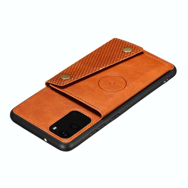 For Samsung Galaxy Note 20 Double Buckle PU + TPU Shockproof Magnetic Protective Case with Card S...