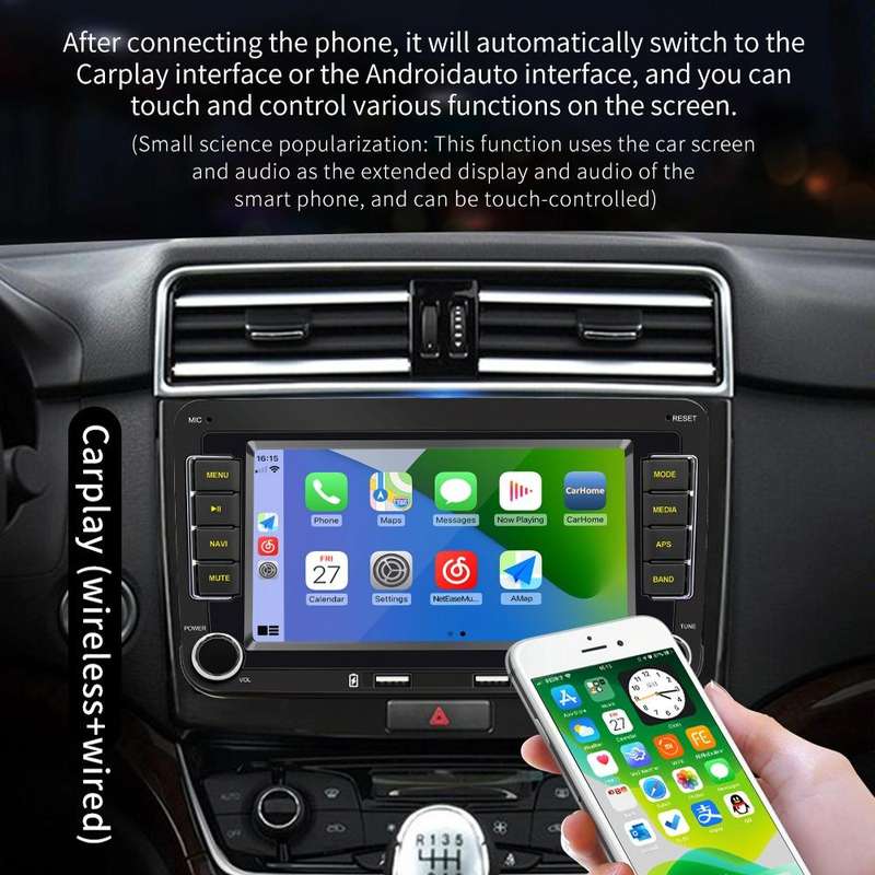 S9070 For Volkswagen 7 inch Portable Car MP5 Player Support CarPlay / Android Auto, Specification...