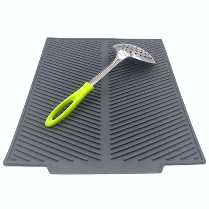 Silicone Drain Pad Kitchen Multifunctional Thermal Insulation Drying Pad(Green)