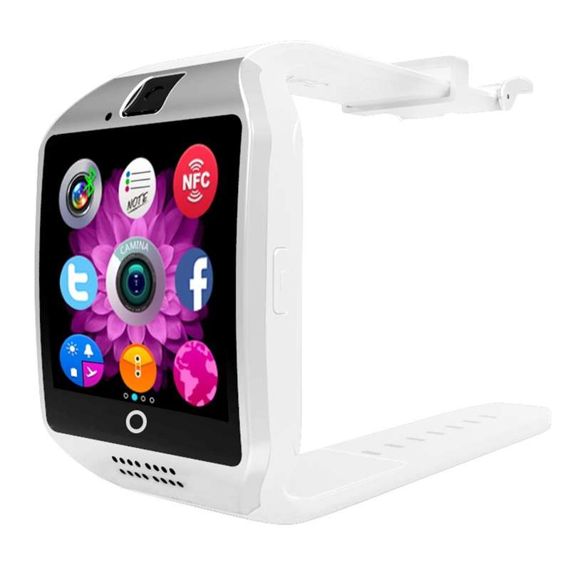 Q18 1.54 inch TFT Screen MTK6260A 360MHz Bluetooth 3.0 Smart Watch Phone, 128M + 64M Memory(White)