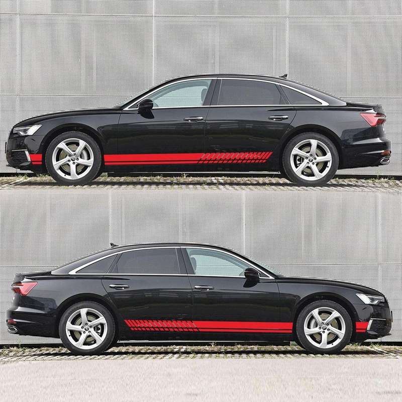 Car Styling Stripe PVC Sticker Auto Decorative Sticker (Red)