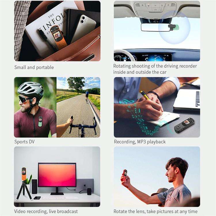 D2 HD 1080P Multi-Function Digital Video Camera Sports DV Camera Live Computer Camera Recorder(Bl...