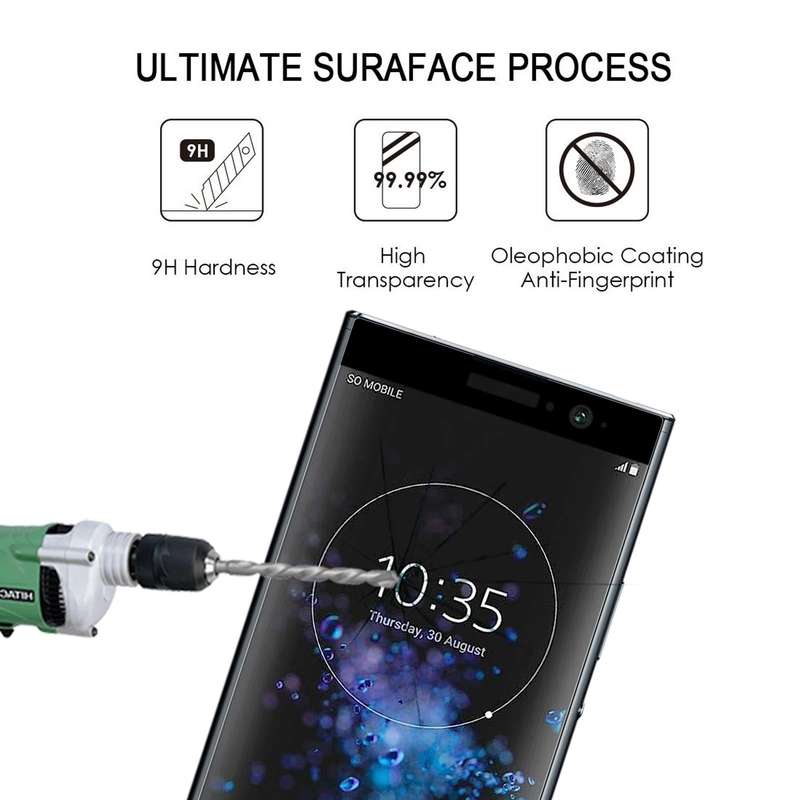 For Sony Xperia XA2 Plus 3D Curved Edge Full Screen Tempered Glass Film