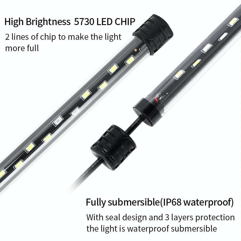 Q20CF RGB Light 90-260V Aquarium Diving Light LED Fish Tank Light(EU Plug)