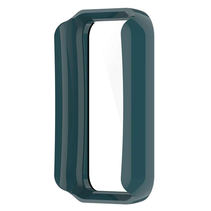 For OPPO Band 2 Tempered Glass Film PC Watch Case(Pine Green)