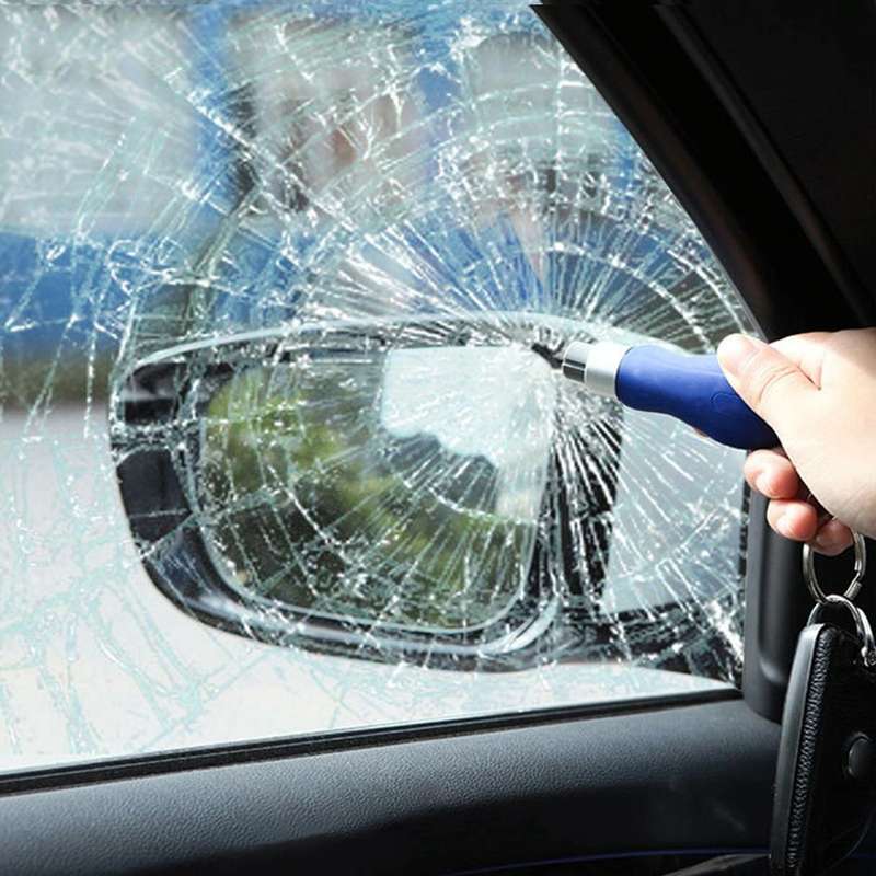 2 in 1 Mini Car Safety Rescue Hammer Life Saving Escape Emergency Hammer Seat Belt Cutter Window ...