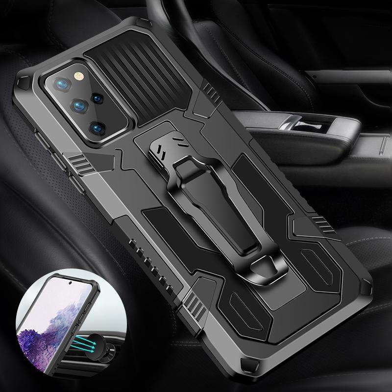 For OPPO A53 2020 / A32 Machine Armor Warrior Shockproof PC + TPU Protective Case(Black)