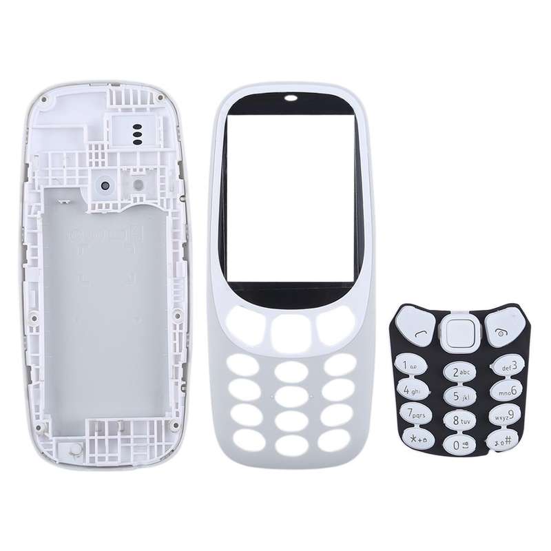 Full Assembly Housing Cover with Keyboard for Nokia 3310(Grey)