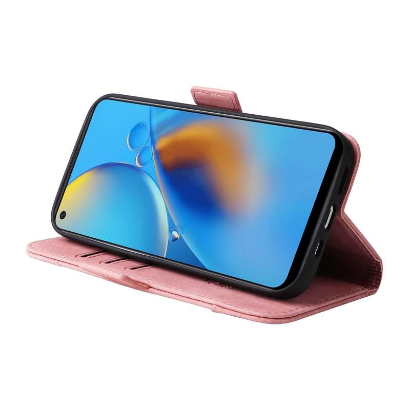 For OPPO A74 4G BETOPNICE Dual-side Buckle Leather Phone Case(Pink)
