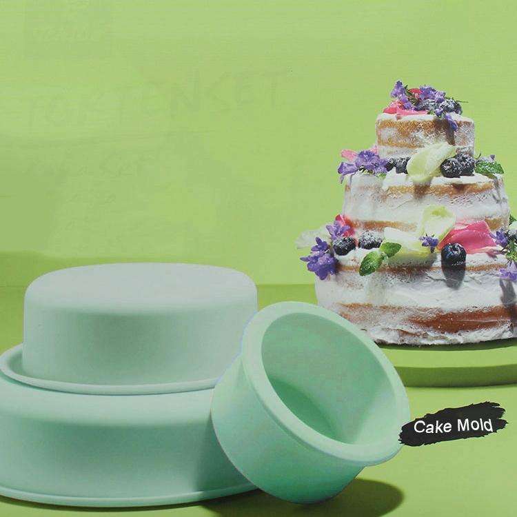 Three-Layer Round Cake Mold Silicone Baking Mold Pizza Cake Base