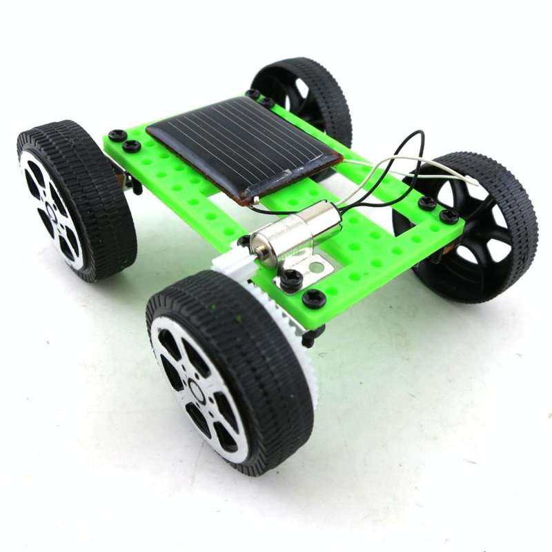 Creative Kids Early Education DIY Solar Energy Car Science Experiment Assembled Toy, Size:3.2x7.5...
