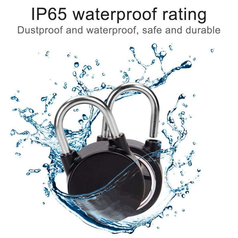 Waterproof Intelligent Bluetooth Fingerprint Padlock Remote Unlocking for iOS / Android(Silver)