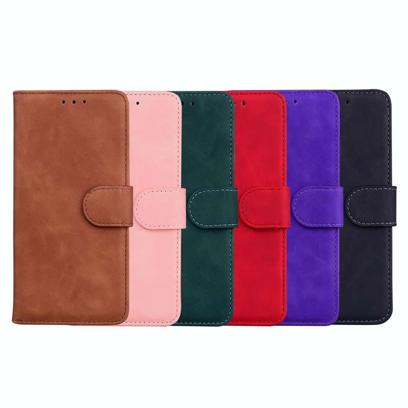 For Tecno Camon 16 Premier CE9 Skin Feel Pure Color Flip Leather Phone Case(Green)