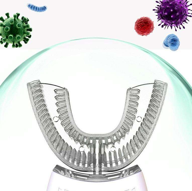 Lazy U-shaped Mouth Whitening Tooth Electric Toothbrush(Blue)