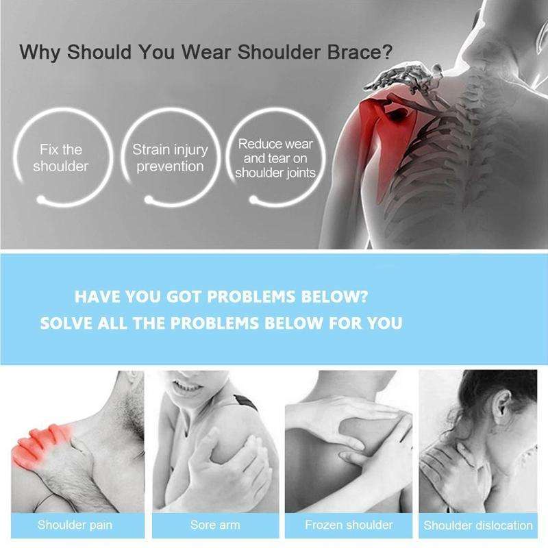 Breathable Adjustable Shoulder Support Brace Unisex Sport Compression Brace Strap Wrap Shoulder B...