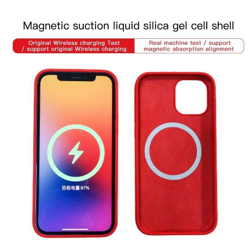 For iPhone 15 MagSafe Liquid Silicone Full Coverage Phone Case(Black)