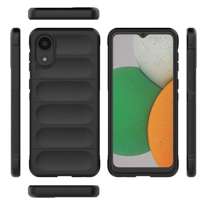 For Samsung Galaxy A03 Core 4G Magic Shield TPU + Flannel Phone Case(Black)