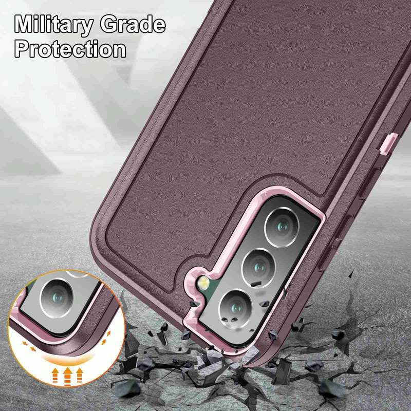 For Samsung Galaxy S23+ 5G Life Waterproof Rugged Phone Case(Purple + Pink)