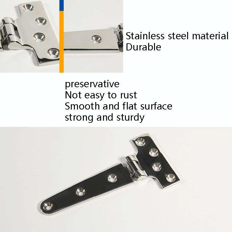 T-Shaped Hinge Thickened Stainless Steel Cabinet Glass Door Hinge, Specification: 100x54x4.8mm