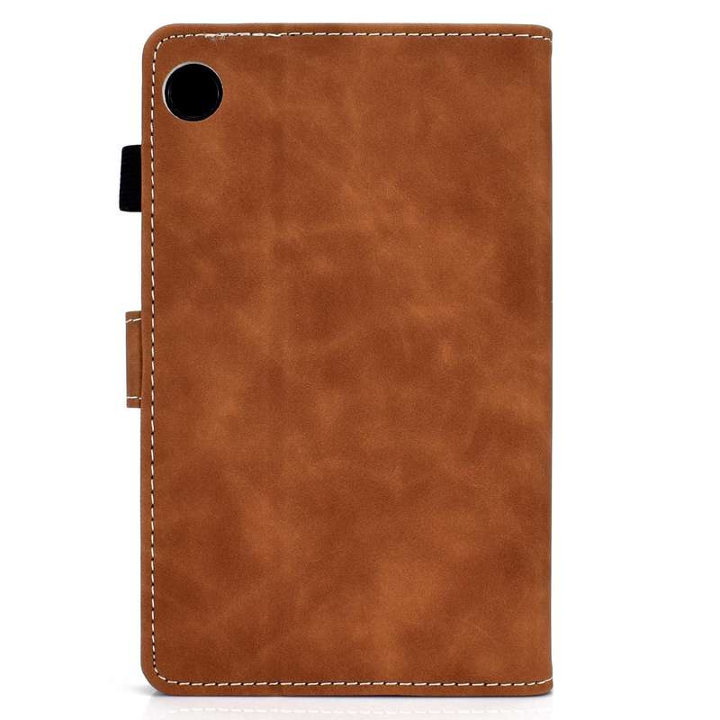 For Lenovo Tab M10 Plus 10.6 3rd Gen 2022 Stitching Cowhide Texture Smart Leather Tablet Case(Brown)
