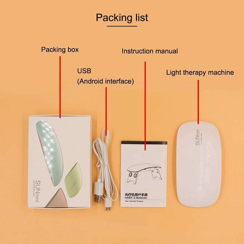SUN mini 2 6W UV + LED USB Nail Lamp Fingernail Gel Curing Dryer(White)