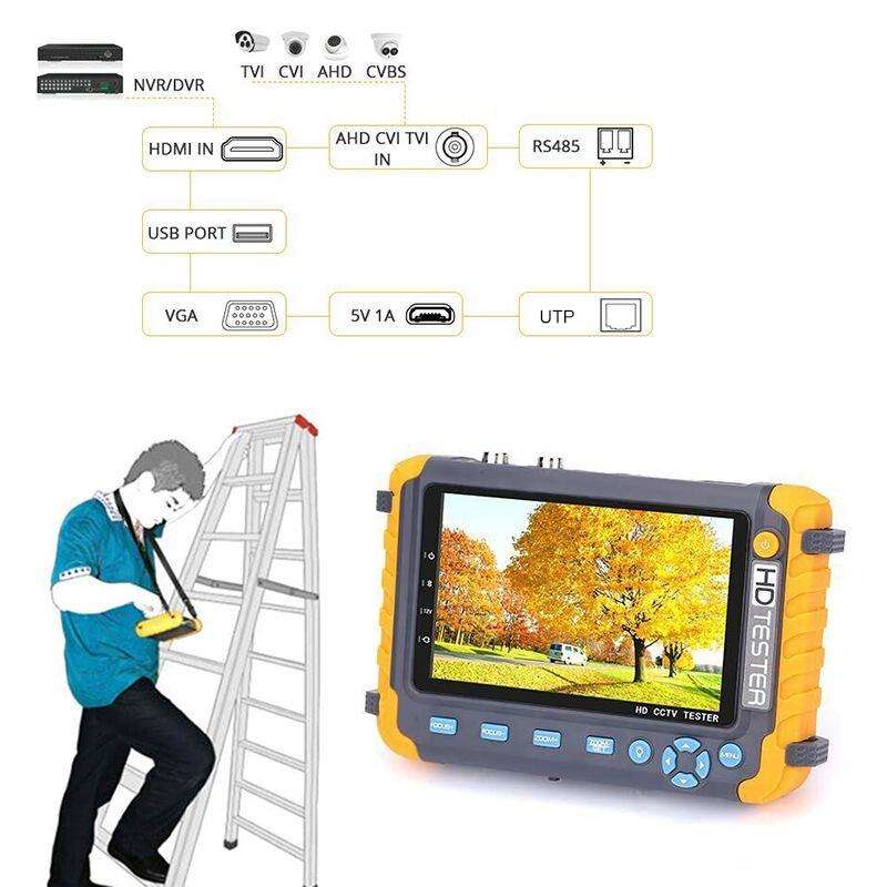 5800ACT-VH 5 Inch Large Screen Engineering Treasure Coaxial AHD / TVI / CVI 8MP Analog Video Surv...