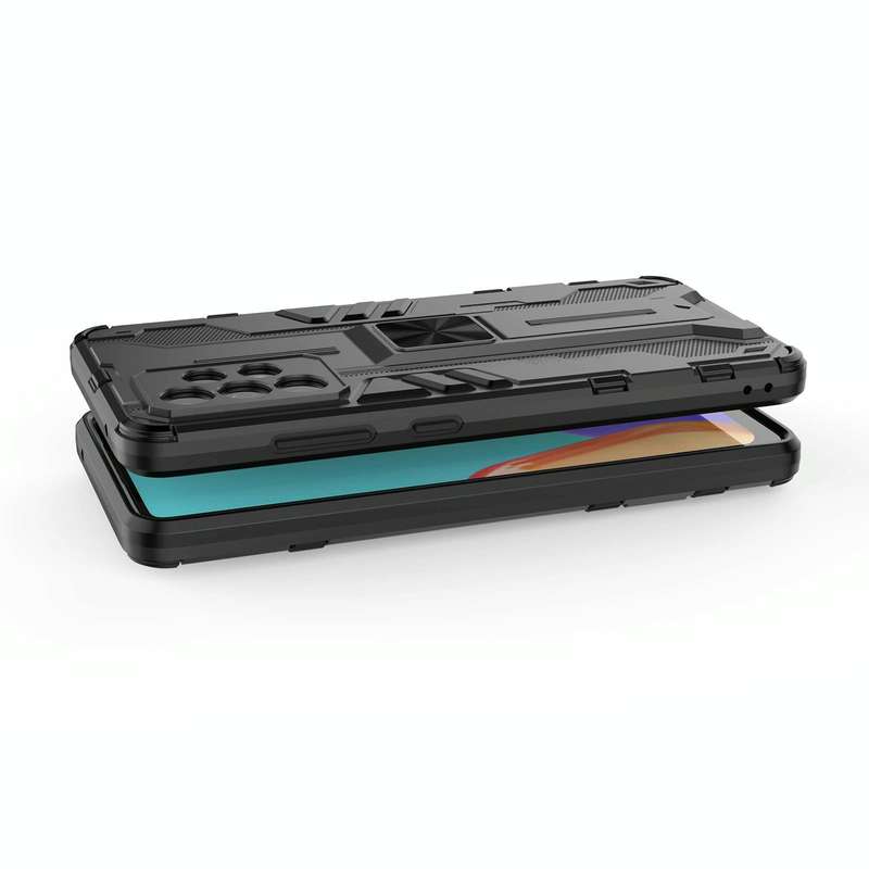 For Samsung Galaxy A52 5G / 4G Supersonic PC + TPU Shock-proof Protective Case with Holder(Black)