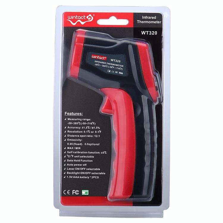 Wintact WT320 -50 Degree C~380 Degree C Handheld Portable Outdoor Non-contact Digital Infrared Th...