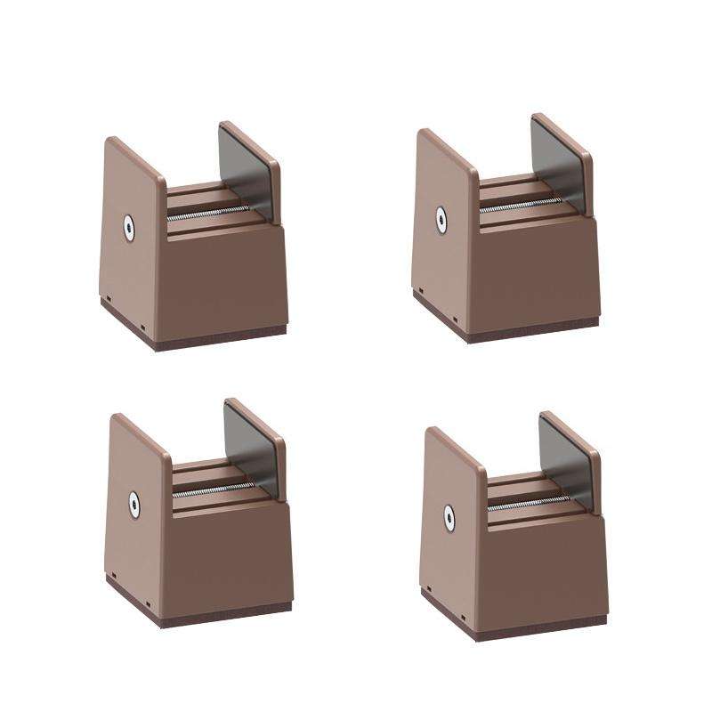 4pcs/set Adjustable Furniture Heightening Feet Pad, Size: 50mm High(Brown Widened Plywood Type Fo...