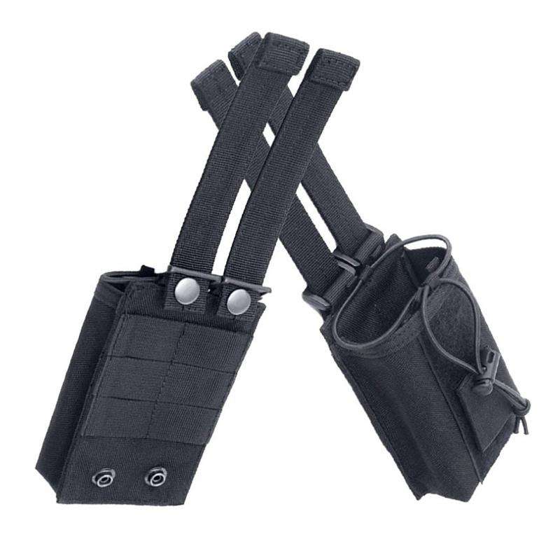 Outdoor Walkie-talkie Protection Bag Storage Belt Pouch(Black)