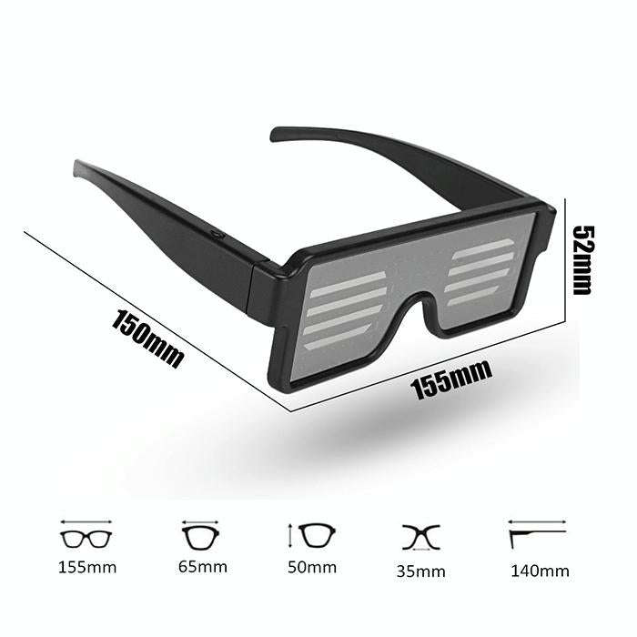 Night Club Bar Disco LED Light Emitting Glasses Festival Party USB Charging Shutter Dynamic Flash...