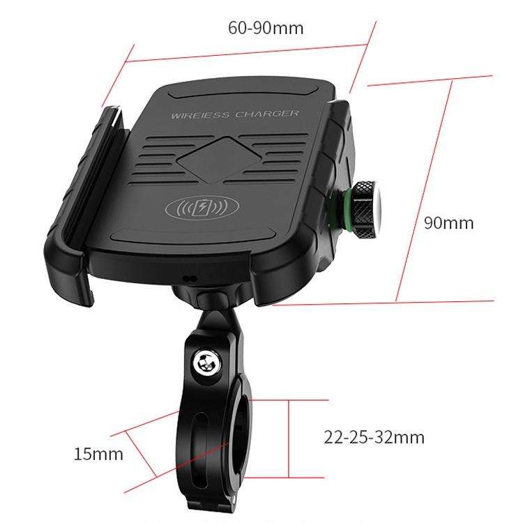 M9 Motorcycle Wireless Charging Mobile Phone Bracket 15W Fast Charging Mobile Phone Navigation Br...