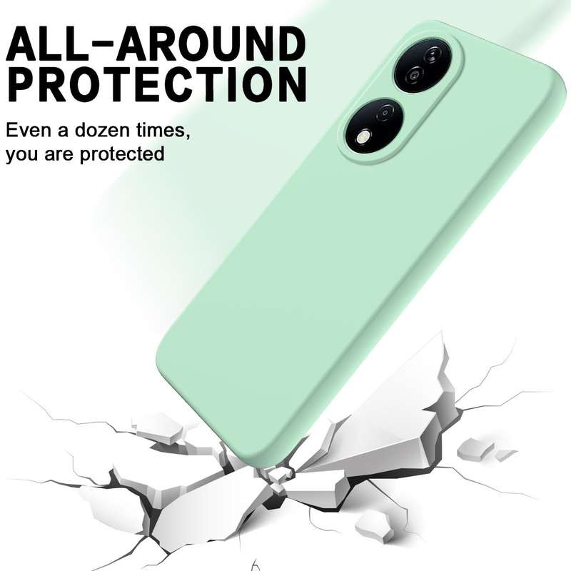 For Honor X7b/Play 50 Plus Solid Color Liquid Silicone Dropproof Full Coverage Protective Case(Gr...