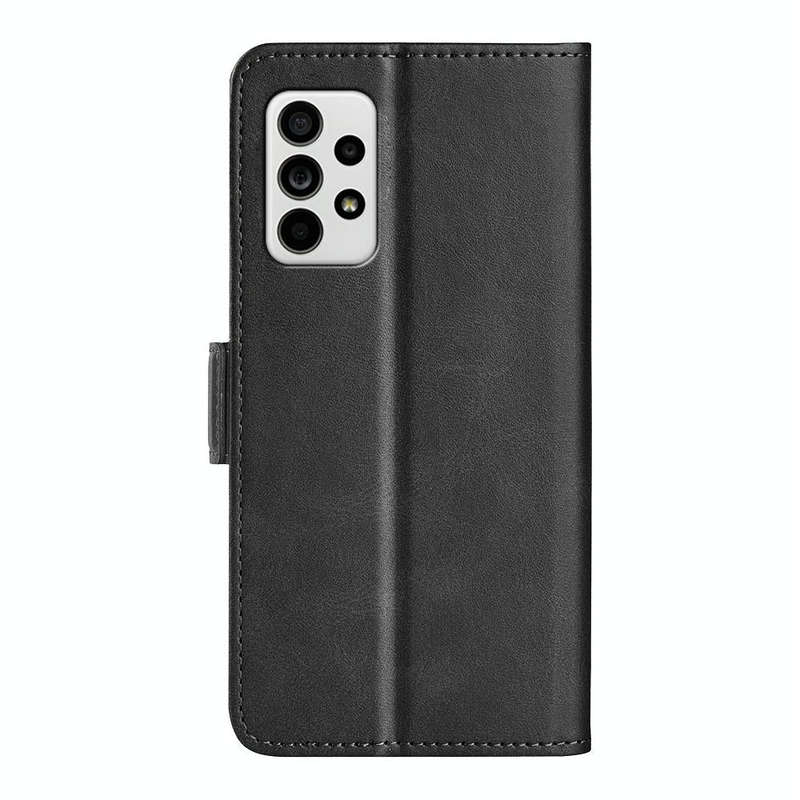 For Samsung Galaxy A33 5G Dual-side Magnetic Leather Case with Holder & Card Slots & Wallet(Black)