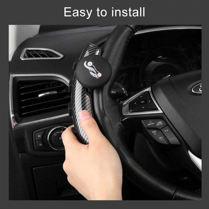 Car Universal Steering Wheel Spinner Knob Auxiliary Booster Aid Control Handle (Red)