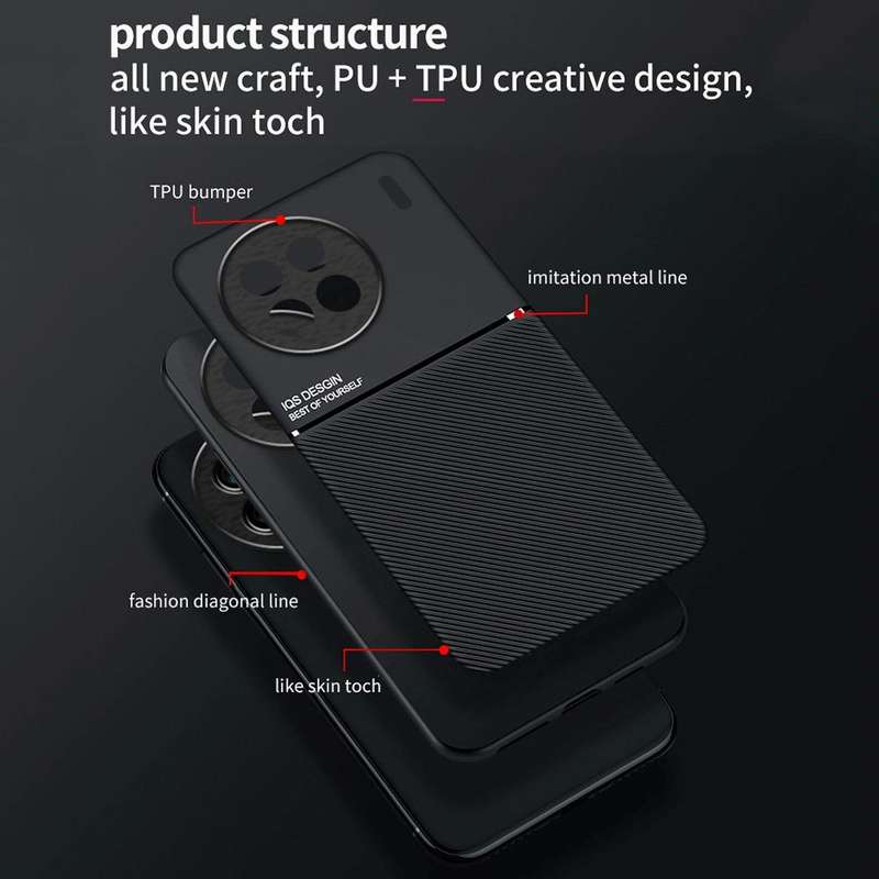 For vivo X90 Classic Tilt Magnetic Phone Case(Black)