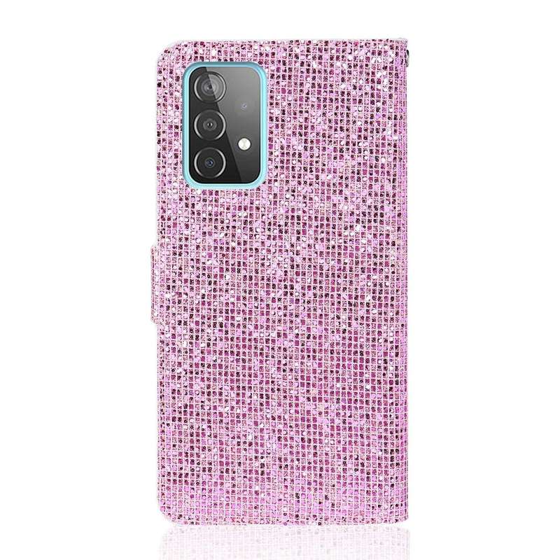 For Samsung Galaxy A33 5G Glitter Powder Leather Phone Case(Pink)