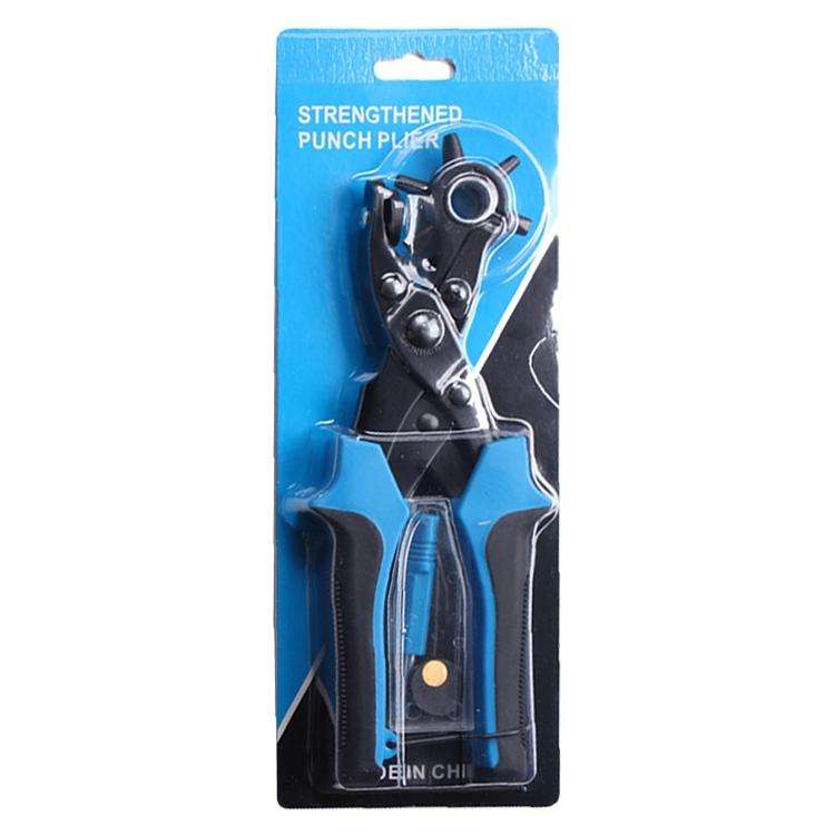 Multifunctional Belt Hole Puncher with 6 Holes Leather Hole Punch for Leather Belts Cards Paper F...