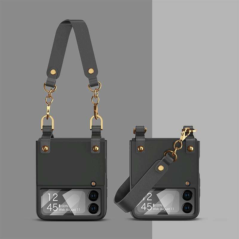 For Samsung Galaxy Z Flip4 GKK Integrated Ultra-thin Handbag Phone Case(Black)