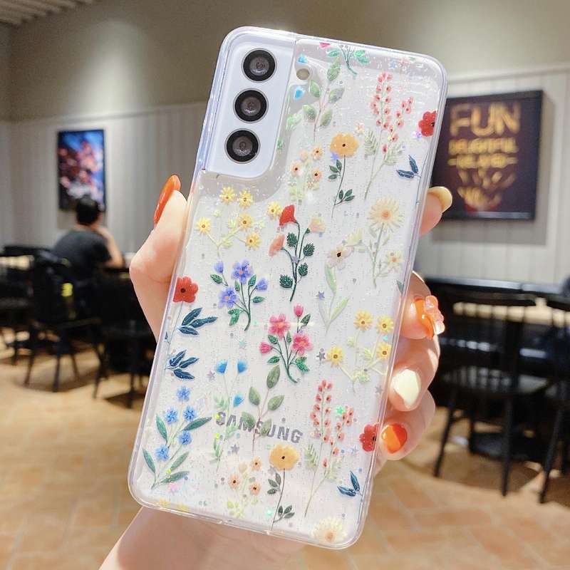 For Samsung Galaxy S21 FE 5G Fresh Small Floral Epoxy TPU Phone Case(Colorful Flowers 4)