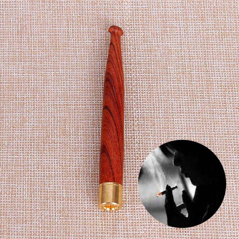 Ladies Twig Pull Rod Filter Can Wash Wood Sandalwood Long Cigarette Holder, Specifications:5 mm F...