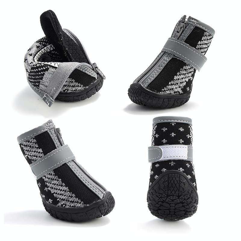 4 PCS / Set Breathable Non-slip Wear-resistant Dog Shoes Pet Supplies, Size: 4.8x5.3cm(Lake Blue)
