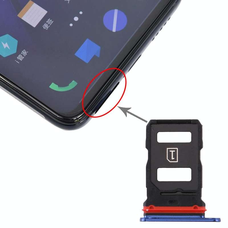 For Vivo iQOO Pro SIM Card Tray + SIM Card Tray (Blue)