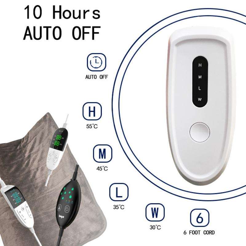 Intelligent Temperature Control Electric Heating Blanket, Size: 70x100cm USB Plug(Gray White)