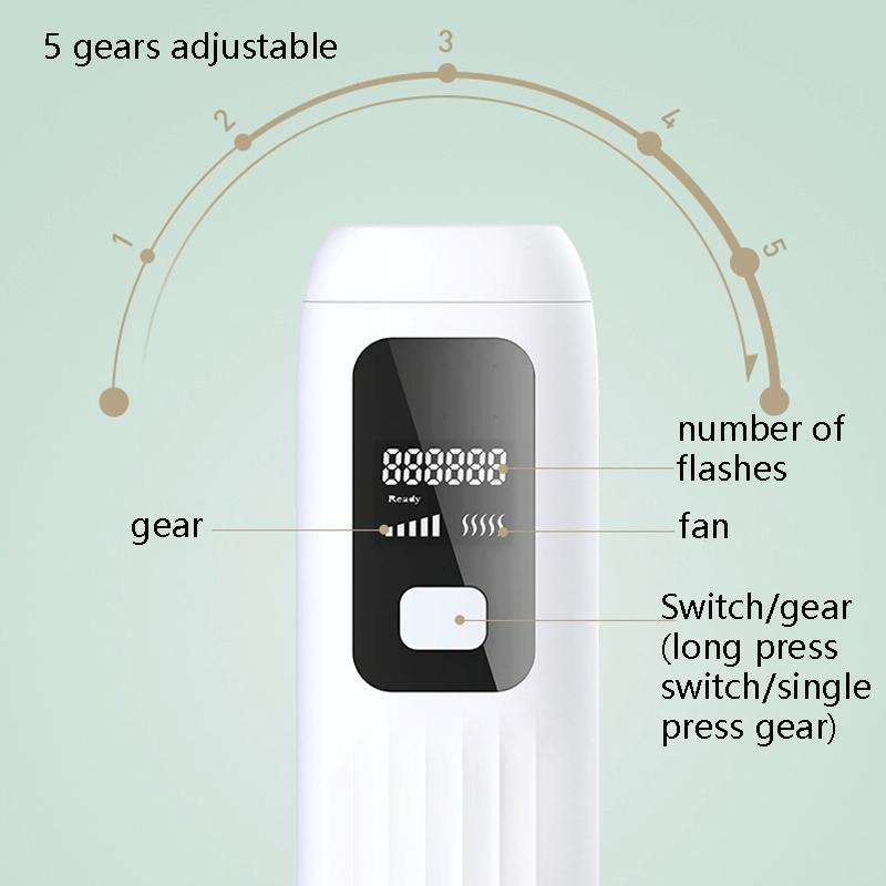 Portable Body Electric Hair Removal Instrument Home Laser Beauty Instrument(White)