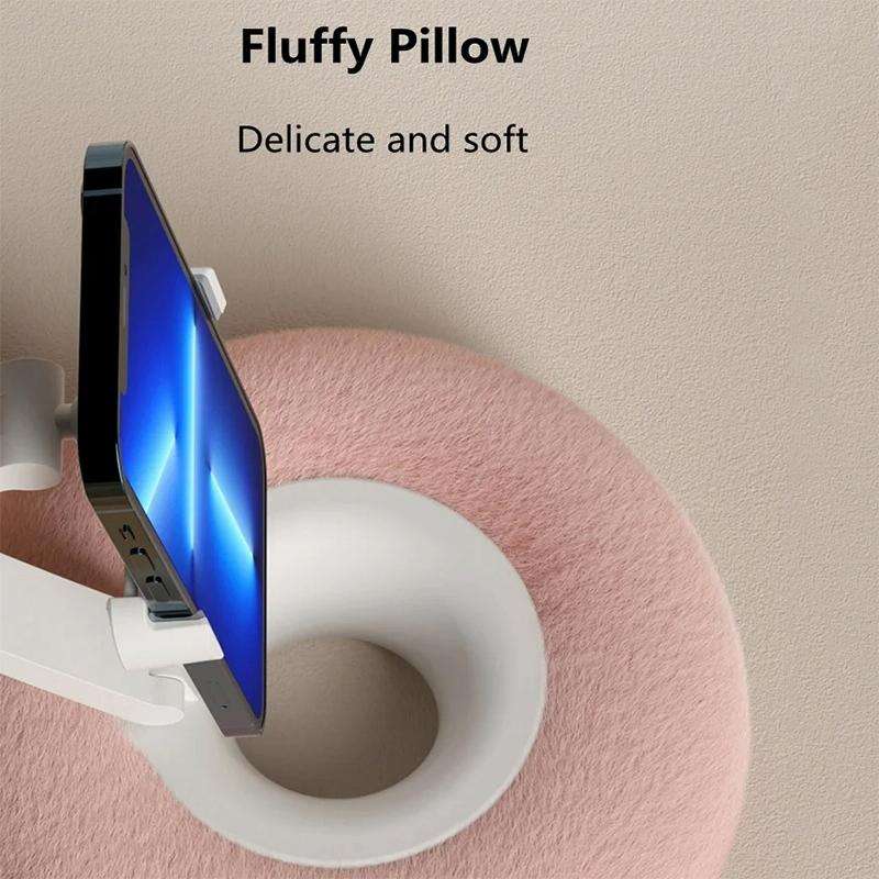 Pillow Phone Tablet Rotating Holder Lazy Desktop Bed Live Stand, Color: Single Axis Rack-Beige