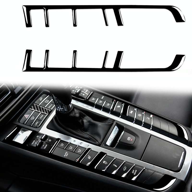Car Function Button Frame Decorative Sticker For Porsche Panamera 2010-2016, Left and Right Drive...