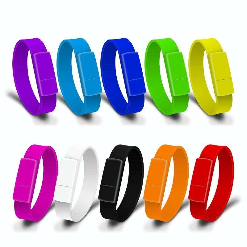 MicroDrive 32GB USB 2.0 Fashion Bracelet Wristband U Disk (Orange)