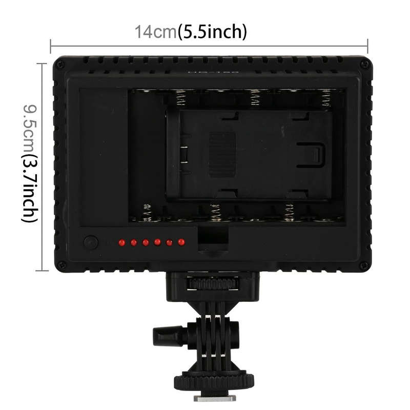 HD-160 White Light LED Video Light on-Camera Photography Lighting Fill Light for Canon, Nikon, DS...