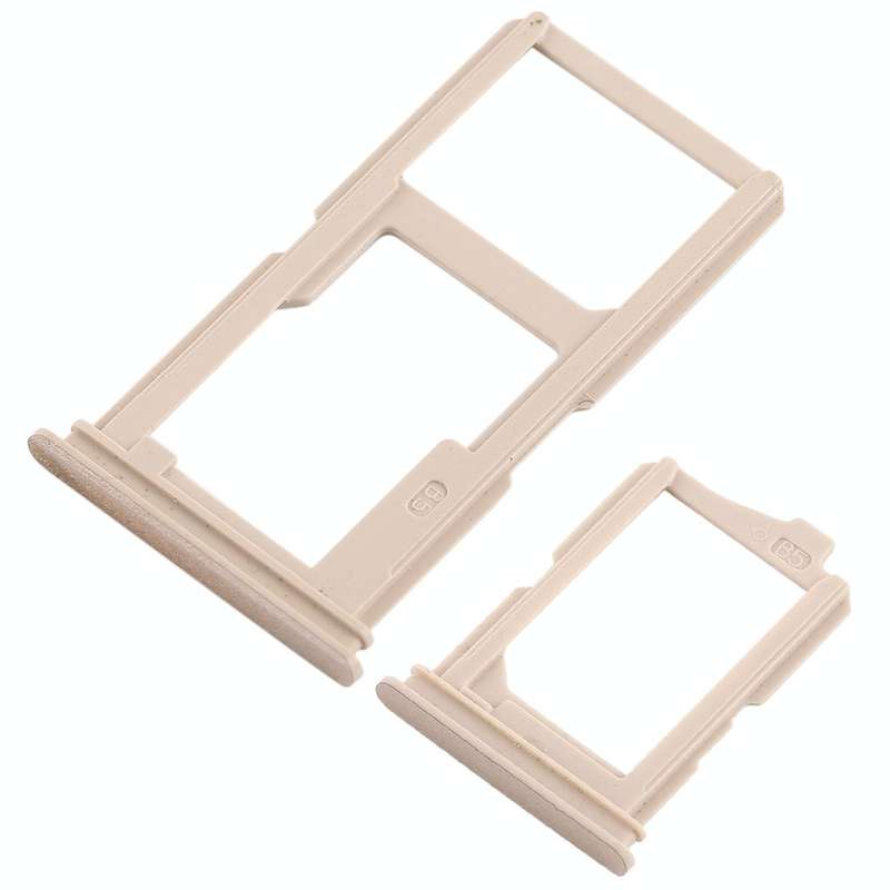 For Vivo Y66 2 x SIM Card Tray + Micro SD Card Tray (Gold)